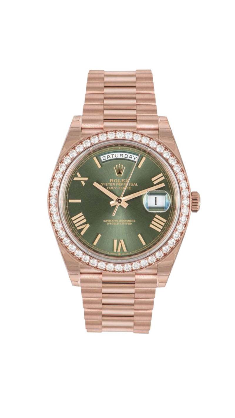 Rolex Day-Date Olive 228345RBR - HauteLuxuryWatches