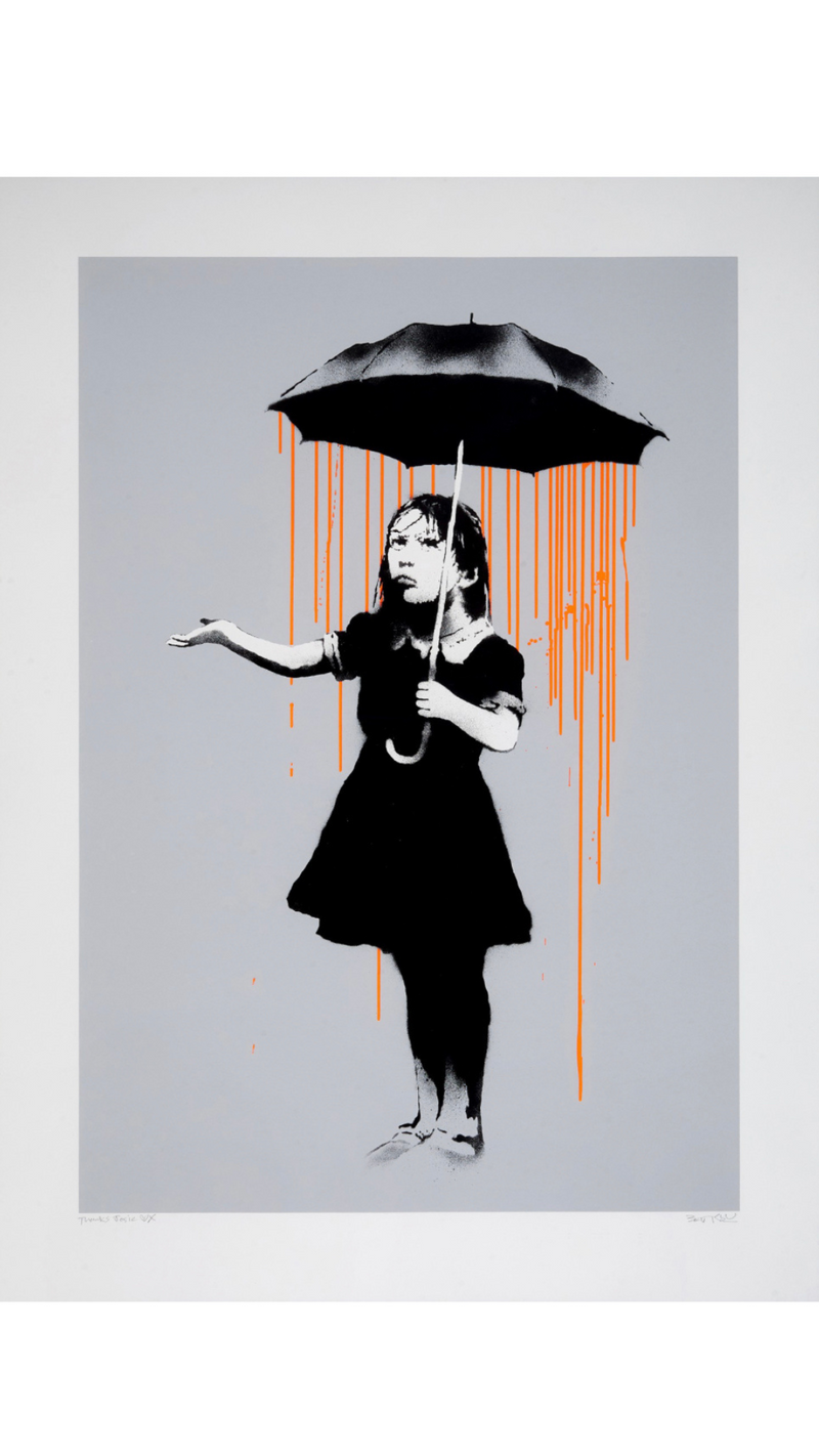 Banksy ‘ Nola Orange Rain’ - HauteLuxuryWatches
