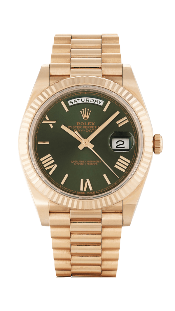 Rolex Day-Date Presidential ‘Olive’ 228235 - HauteLuxuryWatches