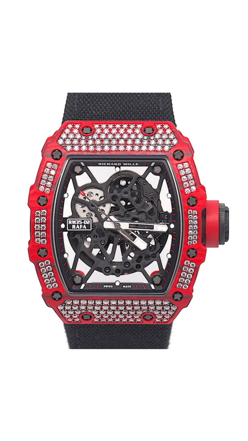 Richard Mille RM35-02 Red TPT Diamonds - HauteLuxuryWatches
